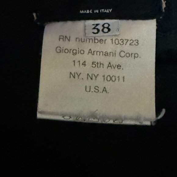 Rare Vintage 90s Giorgio Armani Borgo 21 Black 2 Piece Suit Size 2 EU 38 - Picture 9 of 15